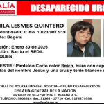 Autoridades activan búsqueda de menor de 16 años desaparecida en El Redil, Usaquén