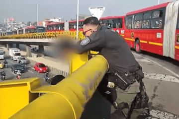 Intervención oportuna evita una tragedia en puente de la calle sexta con carrera 30