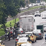 Siniestro vial en Suba genera congestión en la Av. Suba con Av. Ciudad de Cali