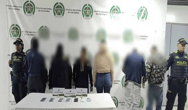 Seis capturados por hurto de celulares en estación Jiménez de TransMilenio