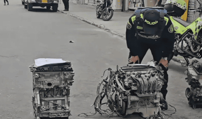 Capturan a dos personas y hallan 13 motores con identificación alterada en Barrios Unidos