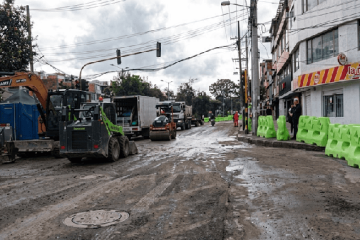 Reabren vía en La Gaitana tras mes y medio de cierre por hundimiento en Suba