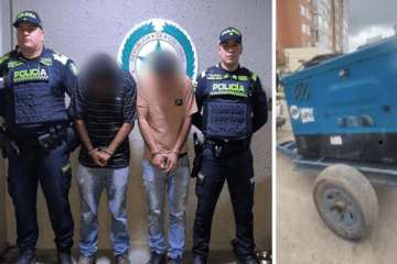 Capturan en flagrancia a tres hombres por robo de maquinaria industrial en Suba