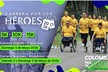 Carrera por los Héroes 2026 reunirá a más de 10.000 personas en Bogotá este 3 de mayo