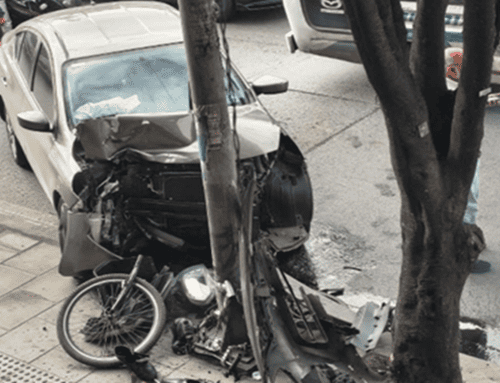 Ciclista herido tras choque con vehículo en la Autopista Sur, sector La Despensa