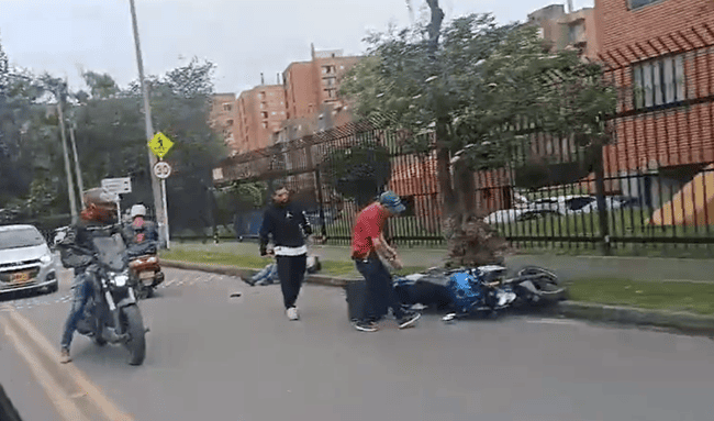 Siniestro vial en Suba deja un motociclista lesionado y genera afectación en la movilidad