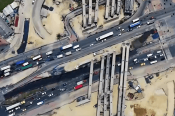 Avanza al 44 % la construcción de los puentes de la AutoSur con avenida Bosa