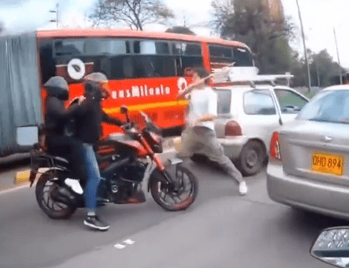 Pelea entre conductores quedó registrada en video en la Autopista Norte con Calle 110 en Suba