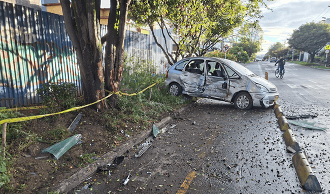 Barrios Unidos: accidente por posible embriaguez y omisión de señal de PARE