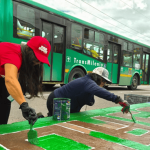Recuperan espacio público en la calle 163A con carrera 9 gracias a intervención de urbanismo táctico en Usaquén