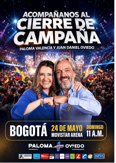 Paloma Valencia y Juan Daniel Oviedo alistan cierre de campaña con evento multitudinario