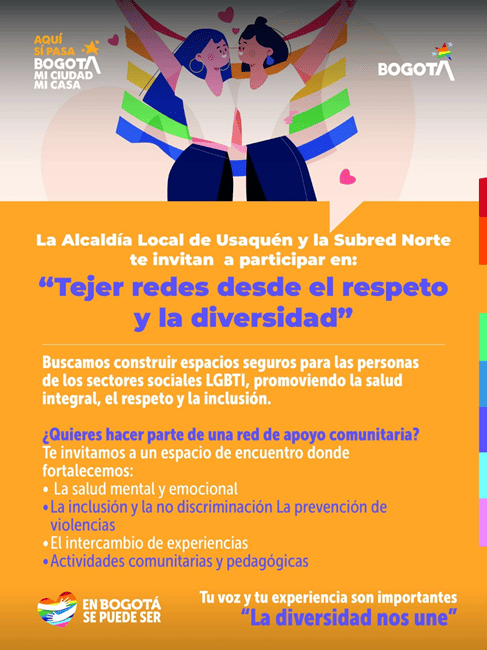 Alcaldía de Usaquén fortalece espacios seguros y de bienestar para sectores sociales LGBTI+