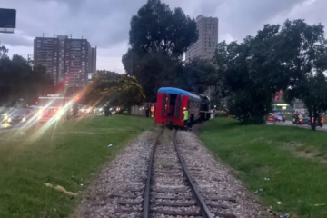 Tren de la Sabana se descarriló en la avenida NQS