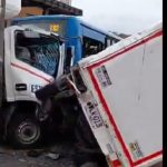 Furgón chocó contra otro vehículo y un bus del SITP tras presunta falla en los frenos en Suba Centro