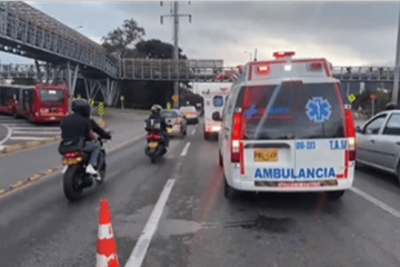 Siniestro vial en la Autopista Norte: autoridades atienden emergencia en la calle 192