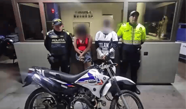 Capturan en Teusaquillo a pareja señalada de hurtar celulares con arma de fuego