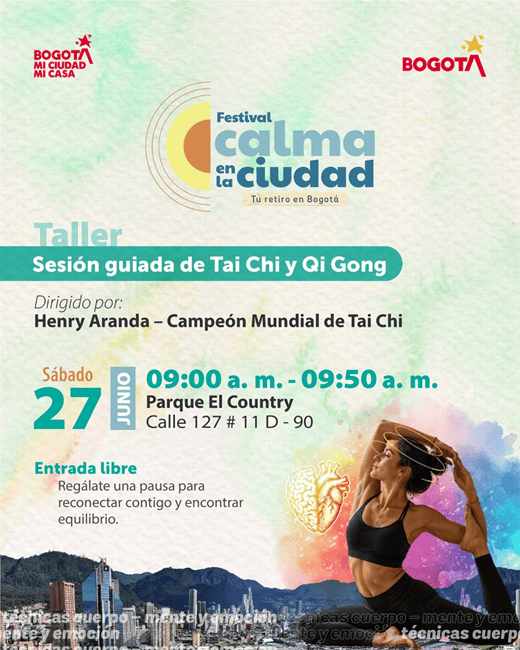 Festival Calma en Usaquén ofrecerá sesión gratuita de Tai Chi y Qi Gong para promover el bienestar integral