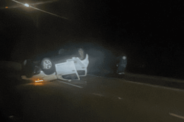 Volcamiento de camioneta genera fuerte congestión en la Autopista Norte, a la altura de la calle 196