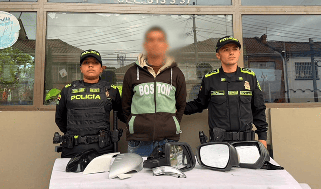 Intentó huir con autopartes en un morral, pero terminó capturado en Teusaquillo