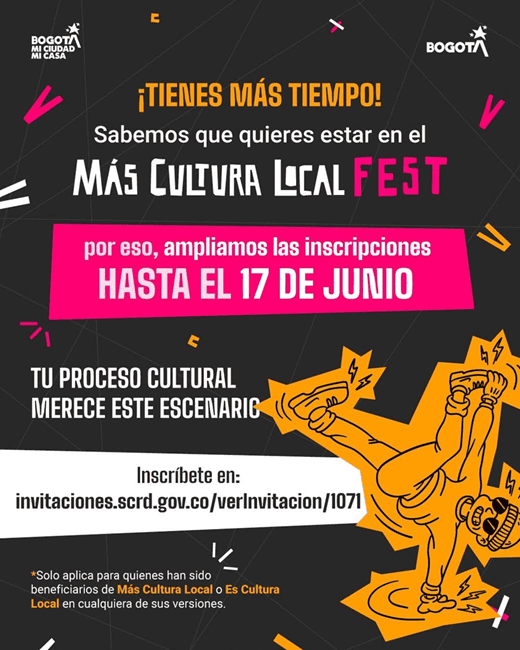 Usaquén amplía inscripciones para el Más Cultura Local Fest hasta el 17 de junio
