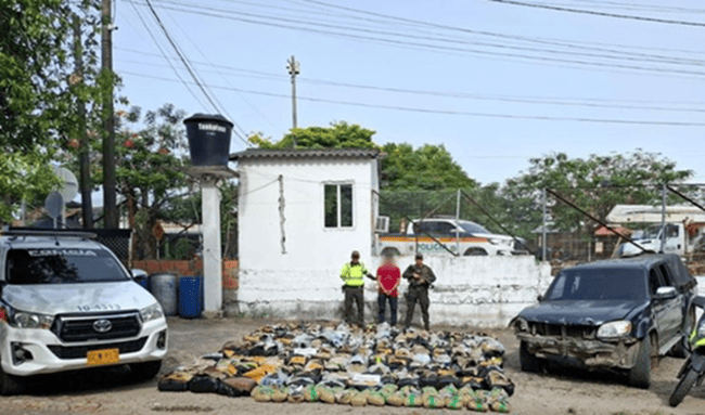 Policía incauta 809 kilos de marihuana en la vía Castilla–Coyaima, en el Tolima