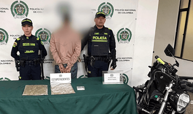 Cae en Bosa hombre señalado de transportar más de 1.100 gramos de droga