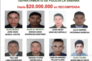 Ofrecen $20 millones de recompensa por información sobre los más buscados en Bogotá-Región y la Sabana