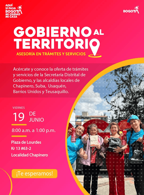 Gobierno al Territorio llegará este viernes para acercar los servicios distritales a la ciudadanía