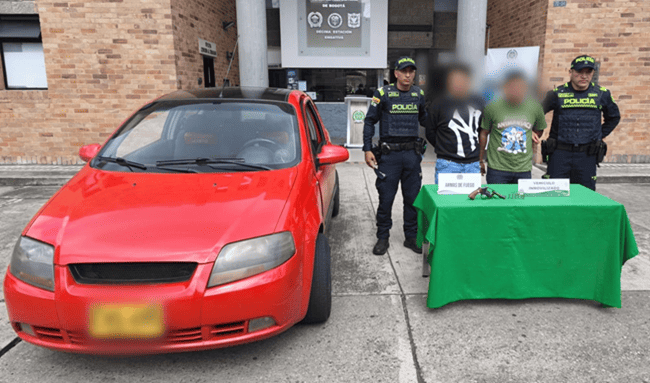 En Engativá, cámaras de seguridad fueron clave para capturar a dos hombres armados