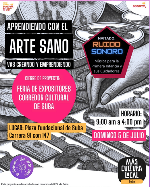 Aprendiendo con el Arte Sano culmina con feria de expositores en la Plaza Fundacional de Suba