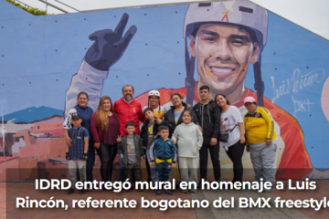 IDRD rinde homenaje al bicicrosista bogotano Luis Rincón con mural en el CEFE Fontanar del Río