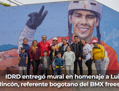 IDRD rinde homenaje al bicicrosista bogotano Luis Rincón con mural en el CEFE Fontanar del Río