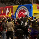 Cientos de simpatizantes de Iván Cepeda se tomaron las calles de Bogotá