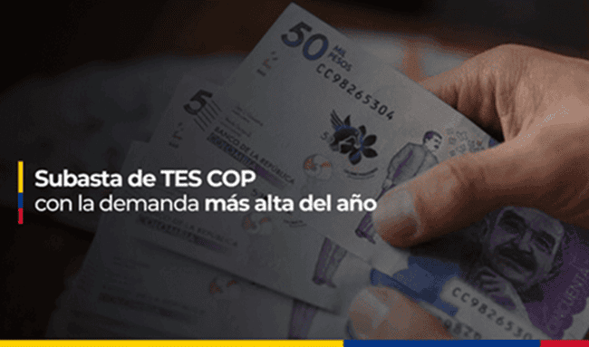 Minhacienda colocó $5 billones en TES tras fuerte demanda del mercado