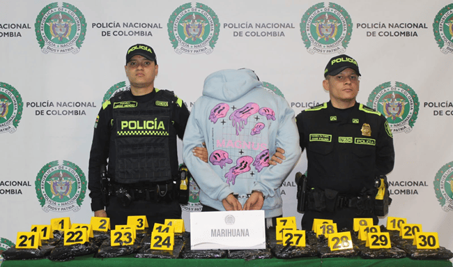Capturan pareja con 33 kilos de marihuana en aeropuerto rumbo a San Andrés