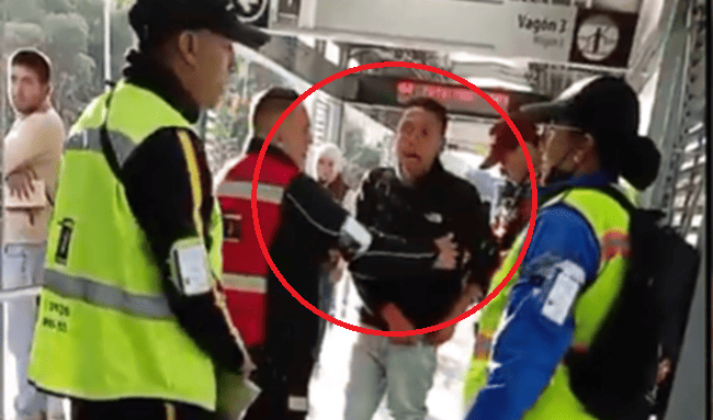 Presunto colado protagonizó un acto de violencia en estación de TransMilenio