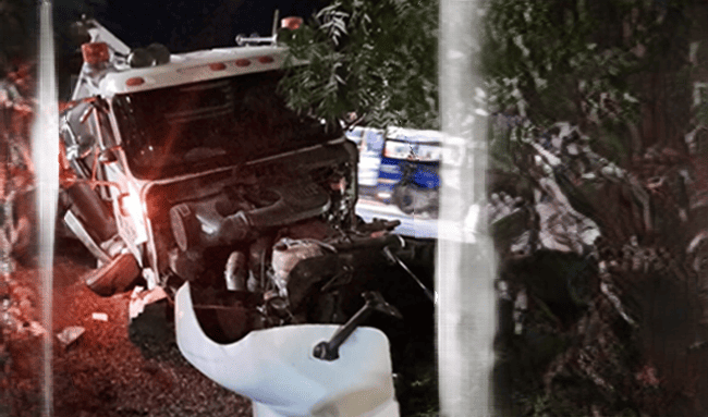 Tractomula se estrelló contra un poste y causó afectaciones viales en el sur de Bogotá