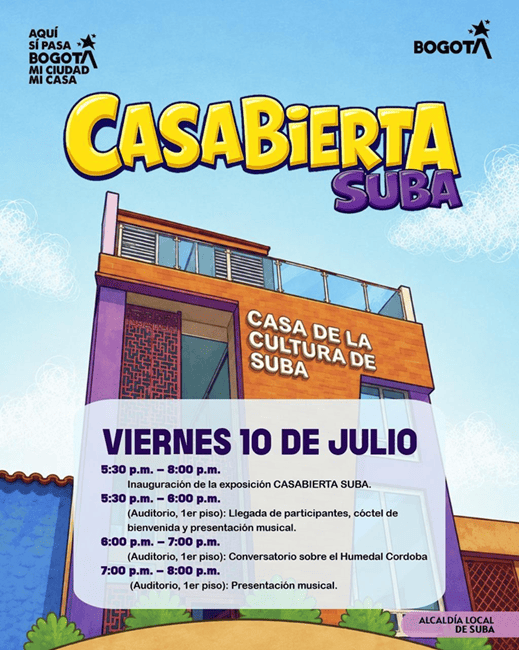 La Casa de la Cultura de Suba abre sus puertas con tres días de actividades gratuitas para toda la comunidad