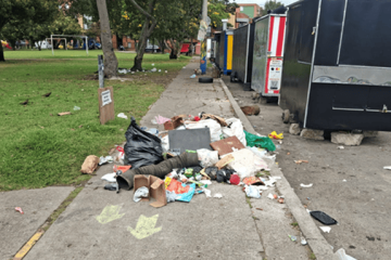 Basuras se toman los alrededores del Colegio Distrital Compartir y generan preocupación entre los vecinos