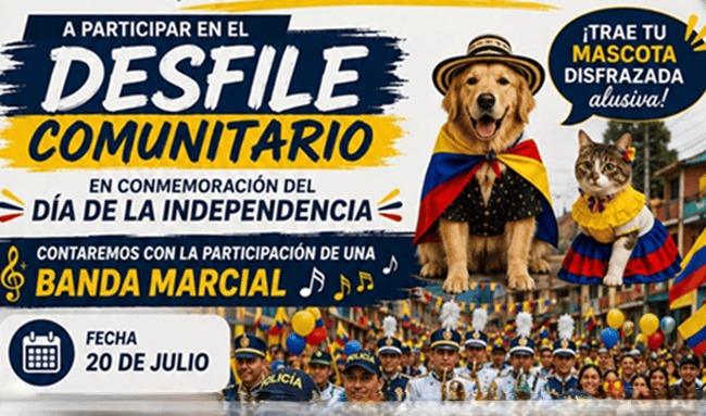 La Gaitana celebrará el 20 de Julio con un desfile comunitario y actividades para toda la familia