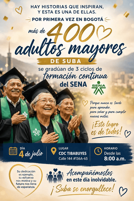 Más de 420 adultos mayores de Suba demostraron que nunca es tarde para aprender