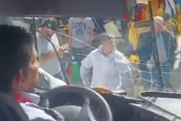 Violenta reacción tras choque entre un bus del SITP y otro vehículo en Bogotá