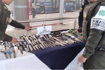Más de 1.500 armas cortopunzantes han sido incautadas en el Portal de Suba durante 2026