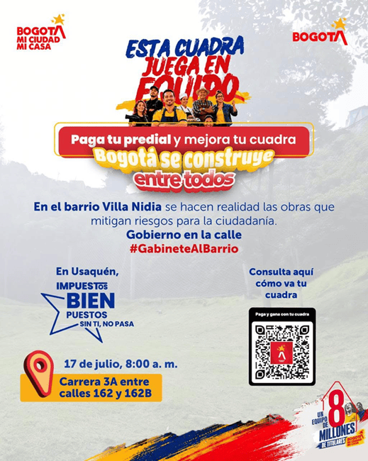 Distrito invita a la ciudadanía a verificar el avance de las obras en Villa Nidia, en Usaquén
