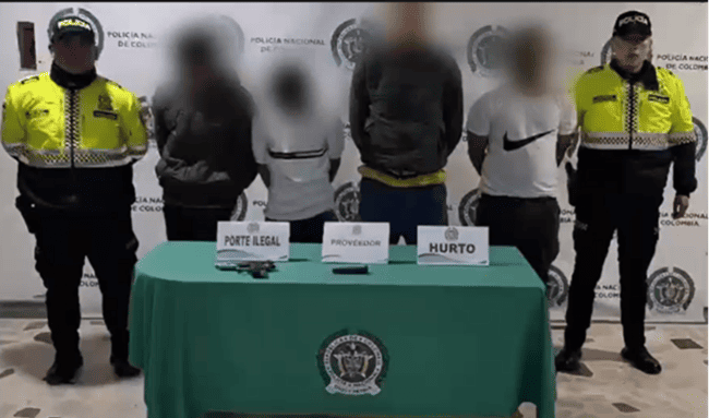 Capturan a cuatro hombres por presunto intento de robo a conductor de plataforma en Kennedy
