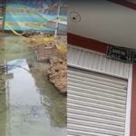 Denuncian fuga de agua en Bilbao, Suba, mientras avanzan obras de pavimentación