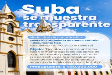 Suba destina 450 millones de pesos para el mantenimiento de su infraestructura local.