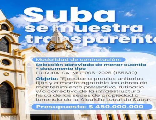 Suba destina 450 millones de pesos para el mantenimiento de su infraestructura local.