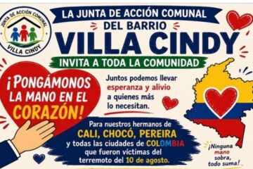 Villa Cindy convoca recolección de ayudas para damnificados por sismo