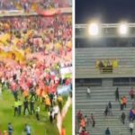 Violencia en El Campín: partido Santa Fe vs. América fue suspendido por enfrentamiento entre hinchas